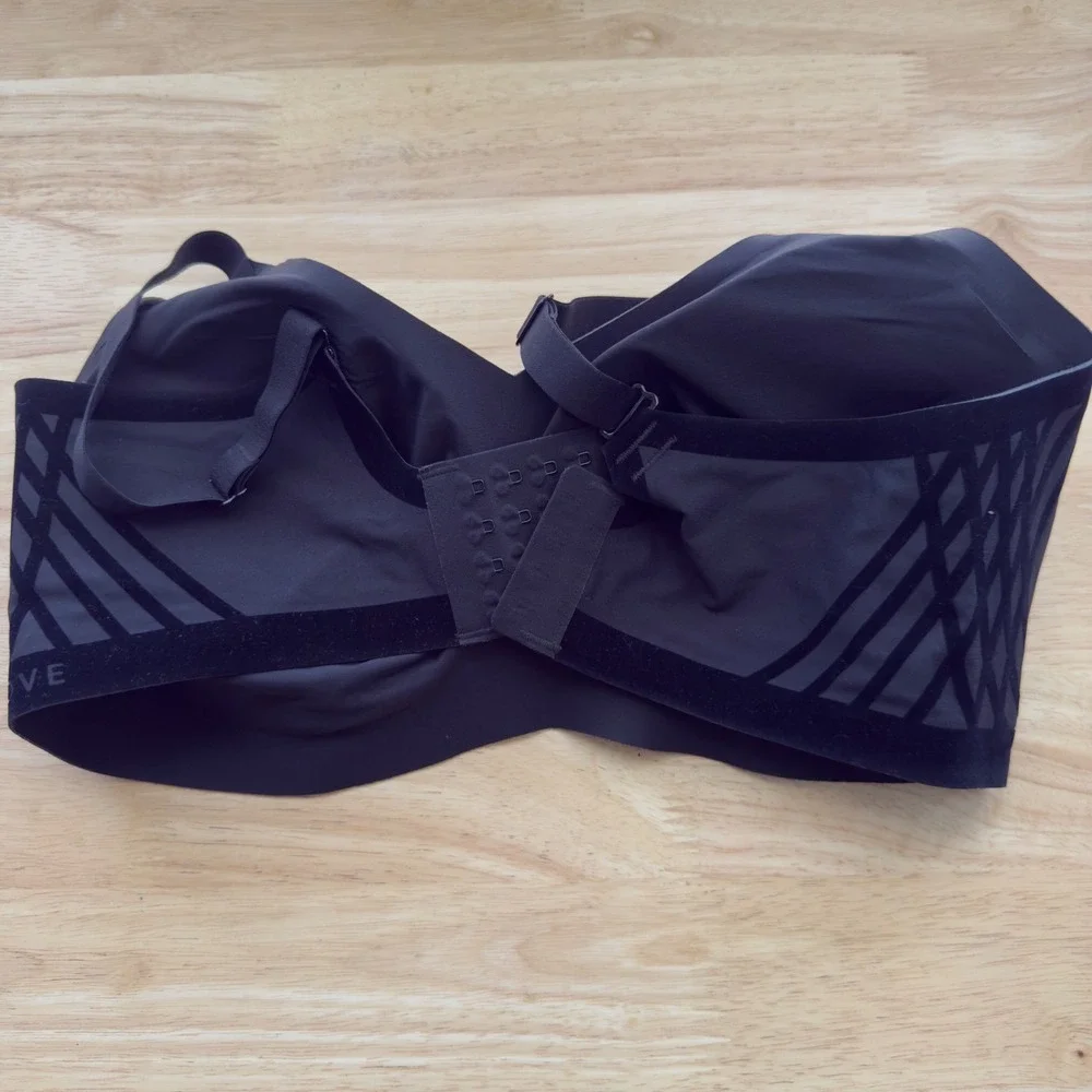 Honeylove Womes CrossOver Bra M++ Black Wireless Bonded Support LWBR0203